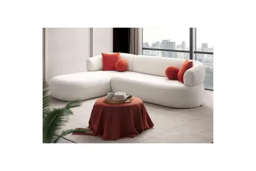 Kollumber Soffa med Divan 3-sits - Vit - Möbler - Soffa - Divansoffa & schäslongsoffa - 3 sits soffa med divan