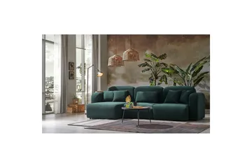 Kyrel Soffa med Divan 4-sits - Grön - Möbler - Soffa - Divansoffa & schäslongsoffa - 4 sits soffa med divan