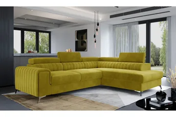 Laurece Schäslongsoffa Höger - Gul - Möbler - Soffa - Divansoffa & schäslongsoffa