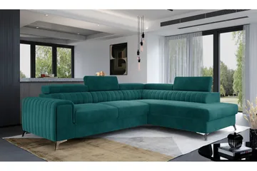 Laurece Schäslongsoffa Höger - Turkos - Möbler - Soffa - Divansoffa & schäslongsoffa