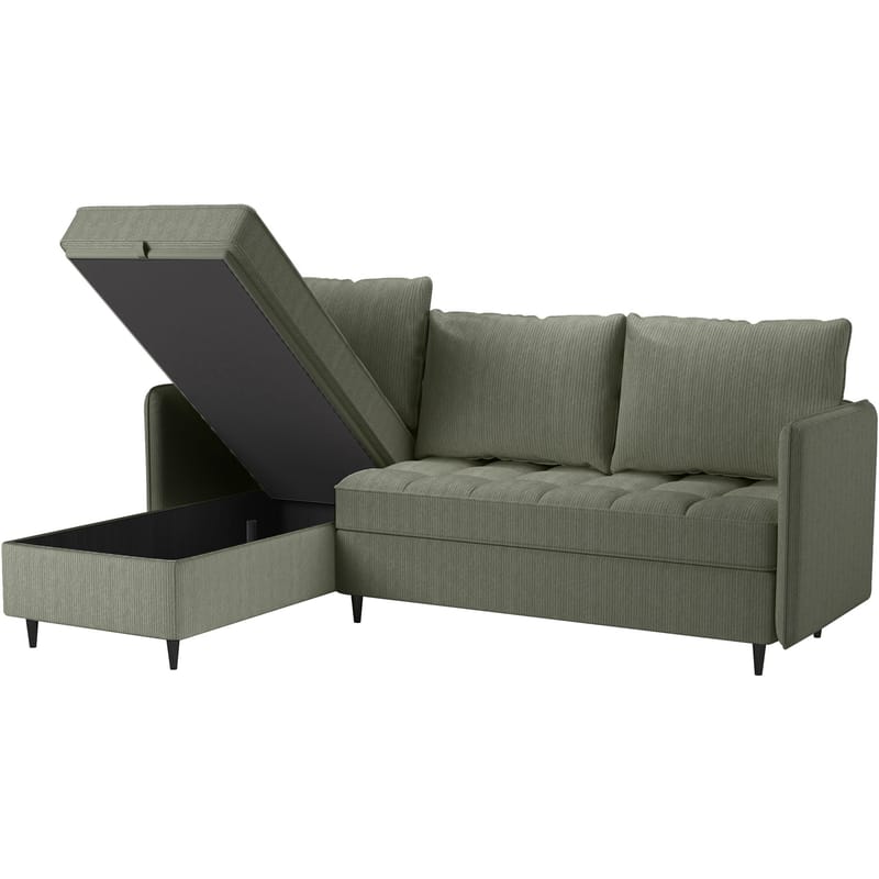 Lindhus 3-sits Soffa med vändbar divan och förvaring - Grön - Möbler - Soffa - Divansoffa & schäslongsoffa - 3 sits soffa med divan