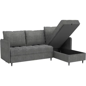 Lindhus Soffa med Divan 3-sits - Grå - Möbler - Soffa - Divansoffa & schäslongsoffa - 3 sits soffa med divan