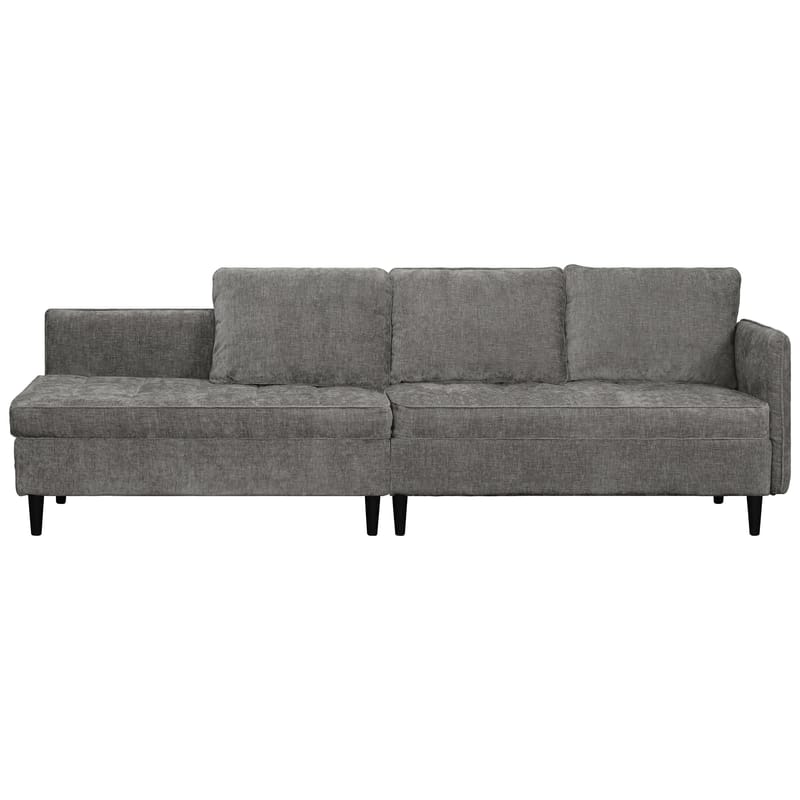 Lindhus Soffa med Divan 3-sits - Grå - Möbler - Soffa - Divansoffa & schäslongsoffa - 3 sits soffa med divan