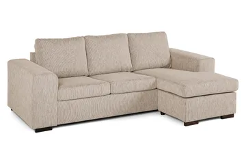 Link 3-sits Vändbar L-formad Divansoffa i Tyg - Beige - Möbler - Soffa - Divansoffa & schäslongsoffa - 3 sits soffa med divan