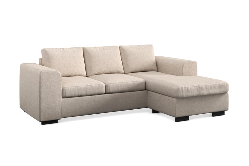 Link 3-sits Vändbar L-formad Divansoffa i Tyg - Beige - Möbler - Soffa - Divansoffa & schäslongsoffa - 3 sits soffa med divan