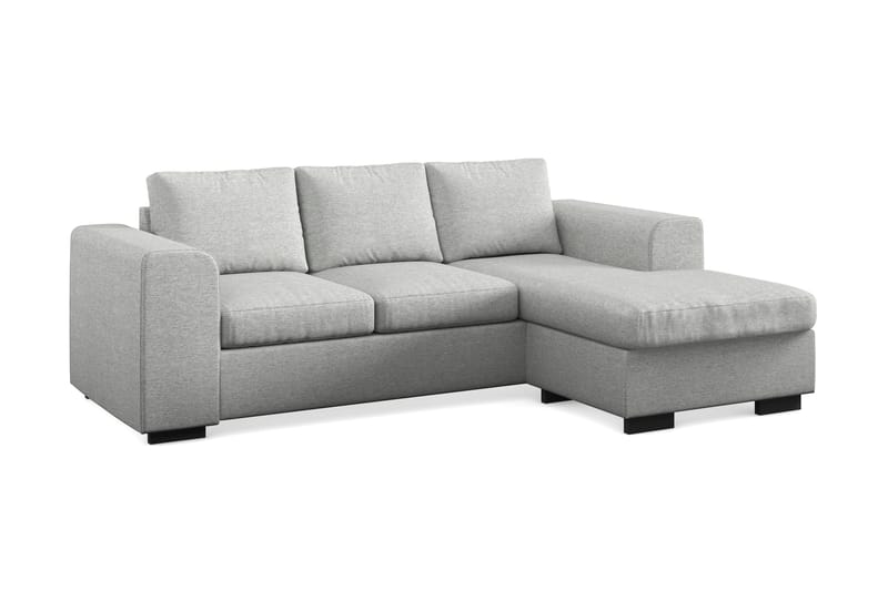 Link 3-sits Vändbar L-formad Divansoffa i Tyg - Ljusgrå - Möbler - Soffa - Divansoffa & schäslongsoffa - 3 sits soffa med divan