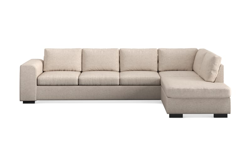 Link 4-sits Högervänd L-formad Large Schäslongsoffa i Tyg - Beige - Möbler - Soffa - Divansoffa & schäslongsoffa - 4 sits soffa med divan