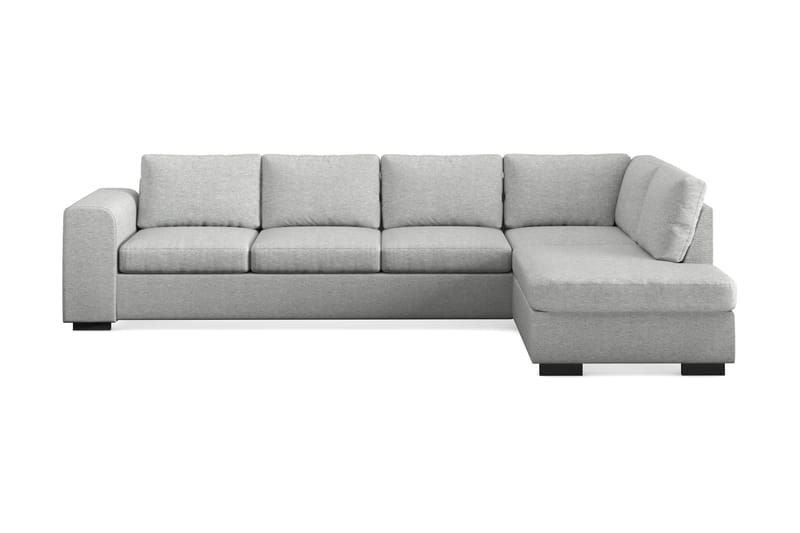 Link 4-sits Högervänd L-formad Large Schäslongsoffa i Tyg, Ljusgrå