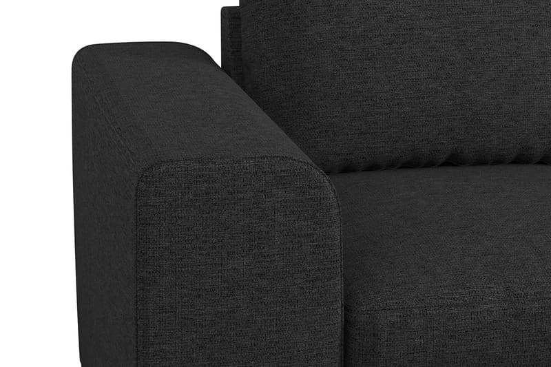 Link 4-sits Högervänd L-formad Large Schäslongsoffa i Tyg - Svart - Möbler - Soffa - Divansoffa & schäslongsoffa