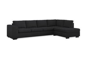 Link 4-sits Högervänd L-formad Large Schäslongsoffa i Tyg - Svart - Möbler - Soffa - Divansoffa & schäslongsoffa