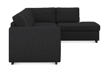 Link 4-sits Högervänd L-formad Large Schäslongsoffa i Tyg - Svart - Möbler - Soffa - Divansoffa & schäslongsoffa