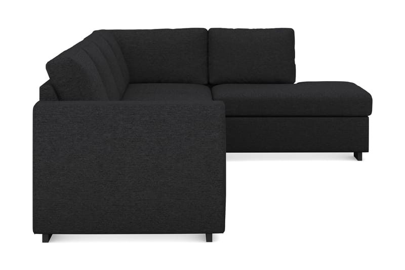 Link 4-sits Högervänd L-formad Large Schäslongsoffa i Tyg - Svart - Möbler - Soffa - Divansoffa & schäslongsoffa