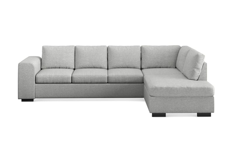Link 4-sits Högervänd L-formad Schäslongsoffa i Tyg - Ljusgrå - Möbler - Soffa - Divansoffa & schäslongsoffa - 4 sits soffa med divan