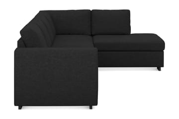 Link 4-sits Högervänd L-formad Schäslongsoffa i Tyg - Svart - Möbler - Soffa - Divansoffa & schäslongsoffa - 4 sits soffa med divan