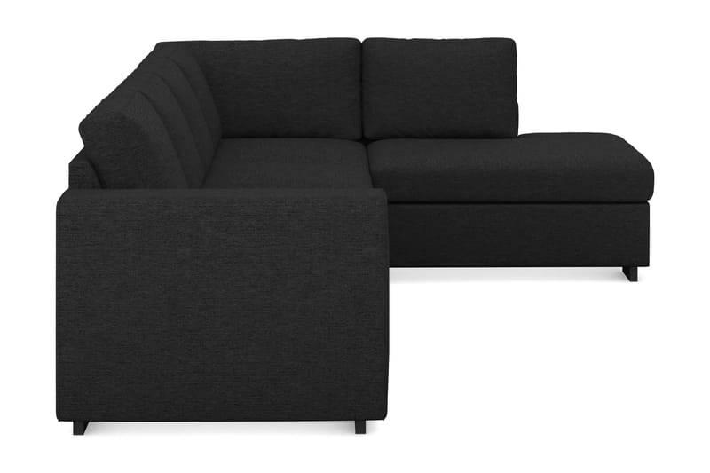 Link 4-sits Högervänd L-formad Schäslongsoffa i Tyg - Svart - Möbler - Soffa - Divansoffa & schäslongsoffa - 4 sits soffa med divan