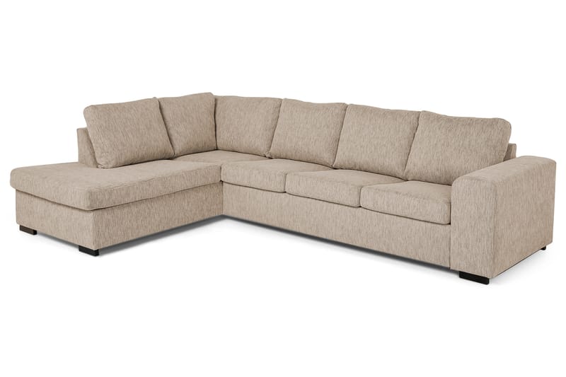 Link 4-sits Vänstervänd L-formad Large Schäslongsoffa i Tyg - Beige - Möbler - Soffa - Divansoffa & schäslongsoffa - 4 sits soffa med divan