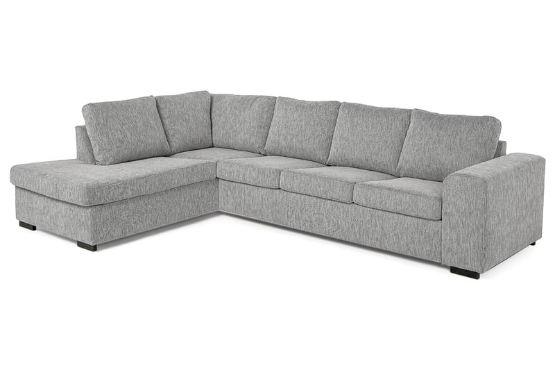 Link 4-sits Vänstervänd L-formad Large Schäslongsoffa i Tyg - Ljusgrå - Möbler - Soffa - Divansoffa & schäslongsoffa - 4 sits soffa med divan
