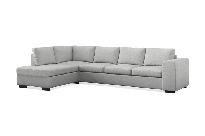 Link 4-sits Vänstervänd L-formad Large Schäslongsoffa i Tyg - Ljusgrå - Möbler - Soffa - Divansoffa & schäslongsoffa - 4 sits soffa med divan