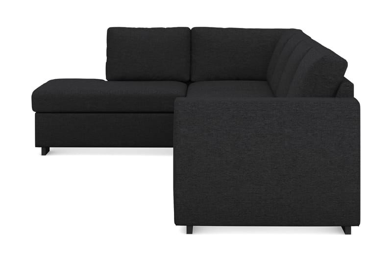 Link 4-sits Vänstervänd L-formad Large Schäslongsoffa i Tyg - Svart - Möbler - Soffa - Divansoffa & schäslongsoffa