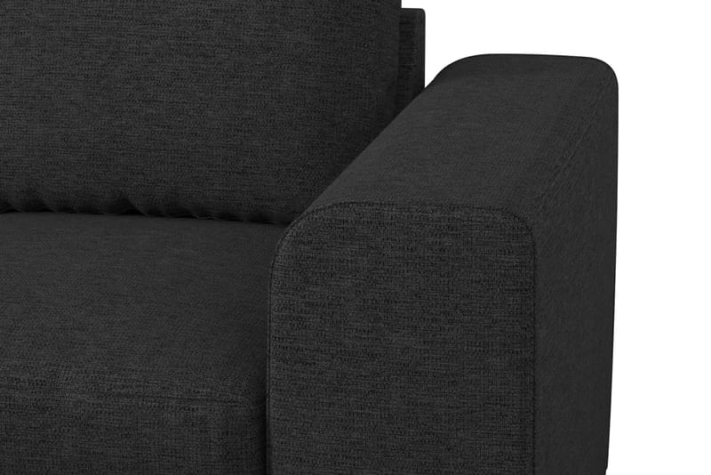 Link 4-sits Vänstervänd L-formad Large Schäslongsoffa i Tyg - Svart - Möbler - Soffa - Divansoffa & schäslongsoffa