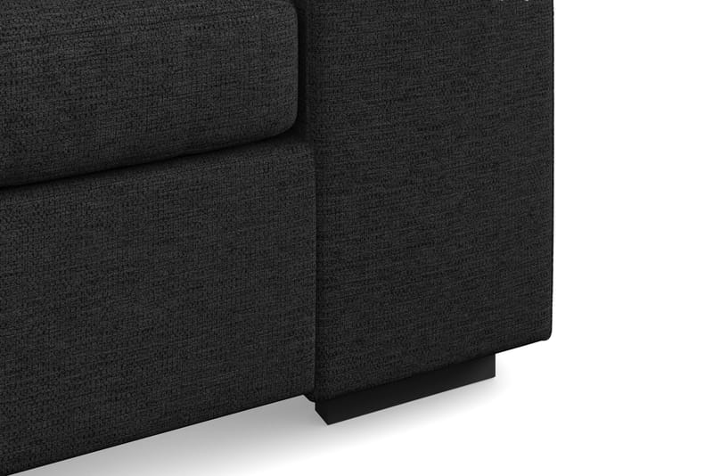 Link 4-sits Vänstervänd L-formad Large Schäslongsoffa i Tyg - Svart - Möbler - Soffa - Divansoffa & schäslongsoffa