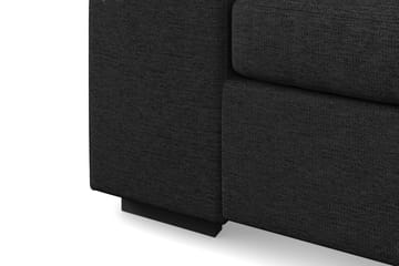 Link 4-sits Vänstervänd L-formad Schäslongsoffa i Tyg - Svart - Möbler - Soffa - Divansoffa & schäslongsoffa - 4 sits soffa med divan