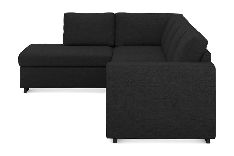 Link 4-sits Vänstervänd L-formad Schäslongsoffa i Tyg - Svart - Möbler - Soffa - Divansoffa & schäslongsoffa - 4 sits soffa med divan