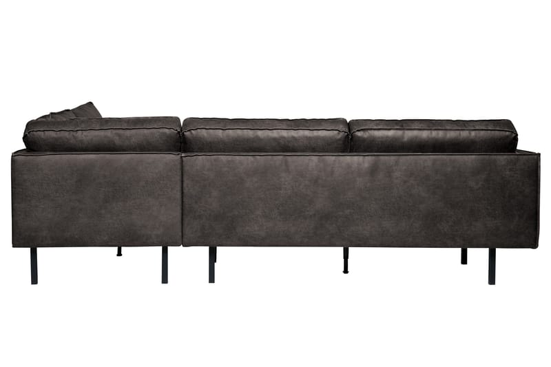 Lissbon 3-sits Höger L-formad Hörnsoffa i Konstläder - Antracit - Möbler - Soffa - Divansoffa & schäslongsoffa - 3 sits soffa med divan