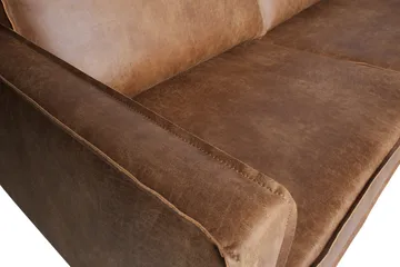 Lissbon 3-sits Höger L-formad Hörnsoffa med Divan 266 cm i Läder - Cognac - Möbler - Soffa - Divansoffa & schäslongsoffa - 3 sits soffa med divan