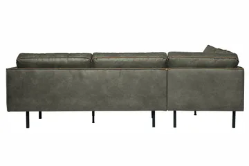 Lissbon 3-sits Vänster L-formad Hörnsoffa 266 cm i Läder - Grön - Möbler - Soffa - Divansoffa & schäslongsoffa - 3 sits soffa med divan