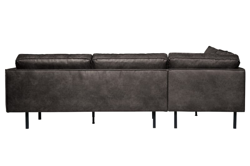 Lissbon 3-sits Vänster L-formad Hörnsoffa 266 cm i Läder - Mörkgrå - Möbler - Soffa - Divansoffa & schäslongsoffa - 3 sits soffa med divan