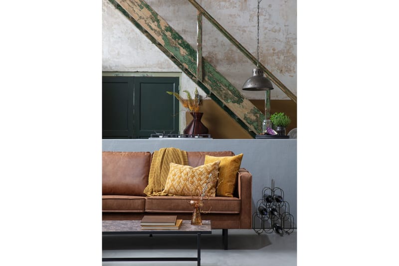 Lissbon 3-sits Vänster L-formad Hörnsoffa med Divan i Skinn - Cognac - Möbler - Soffa - Divansoffa & schäslongsoffa - 3 sits soffa med divan