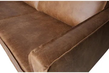 Lissbon 3-sits Vänster L-formad Hörnsoffa med Divan i Skinn - Cognac - Möbler - Soffa - Divansoffa & schäslongsoffa - 3 sits soffa med divan