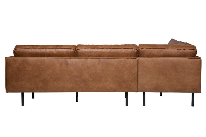 Lissbon 3-sits Vänster L-formad Hörnsoffa med Divan i Skinn - Cognac - Möbler - Soffa - Divansoffa & schäslongsoffa - 3 sits soffa med divan