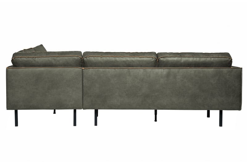 Lissbon 4-sits Höger L-formad Hörnsoffa 266 cm i Läder - Grön - Möbler - Soffa - Divansoffa & schäslongsoffa - 4 sits soffa med divan