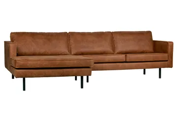 Lissbon Divansoffa Vänster - Cognac - Möbler - Soffa - Divansoffa & schäslongsoffa - 4 sits soffa med divan