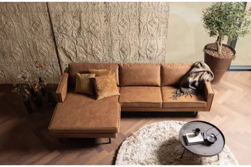 Lissbon Divansoffa Vänster - Cognac - Möbler - Soffa - Divansoffa & schäslongsoffa - 4 sits soffa med divan