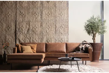 Lissbon Divansoffa Vänster - Cognac - Möbler - Soffa - Divansoffa & schäslongsoffa - 4 sits soffa med divan