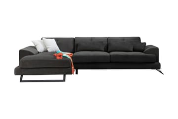 Longa Hörnsoffa med Divan Vänster - Svart - Möbler - Soffa - Divansoffa & schäslongsoffa