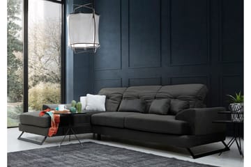 Longa Hörnsoffa med Divan Vänster - Svart - Möbler - Soffa - Divansoffa & schäslongsoffa