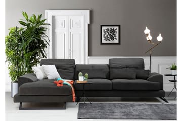 Longa Hörnsoffa med Divan Vänster - Svart - Möbler - Soffa - Divansoffa & schäslongsoffa