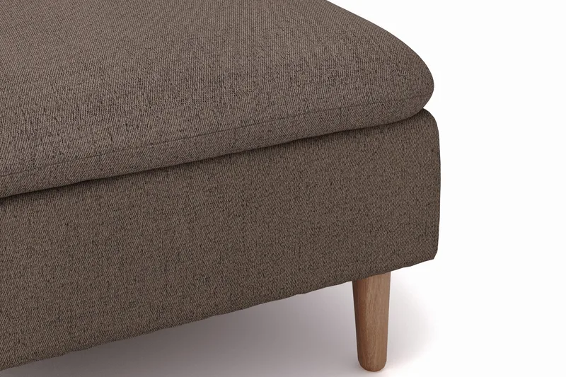 Lovis 3-sits Soffa med vändbar Divan i tyg - Brun - Möbler - Soffa - Divansoffa & schäslongsoffa - 3 sits soffa med divan