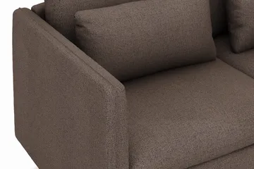 Lovis 3-sits Soffa med vändbar Divan i tyg - Brun - Möbler - Soffa - Divansoffa & schäslongsoffa - 3 sits soffa med divan