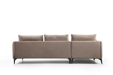 Luces Vänster L-formad Divansoffa med Schäslong 289 cm i Tyg - Beige - Möbler - Soffa - Divansoffa & schäslongsoffa
