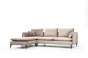 Luces Vänster L-formad Divansoffa med Schäslong 289 cm i Tyg - Beige - Möbler - Soffa - Divansoffa & schäslongsoffa
