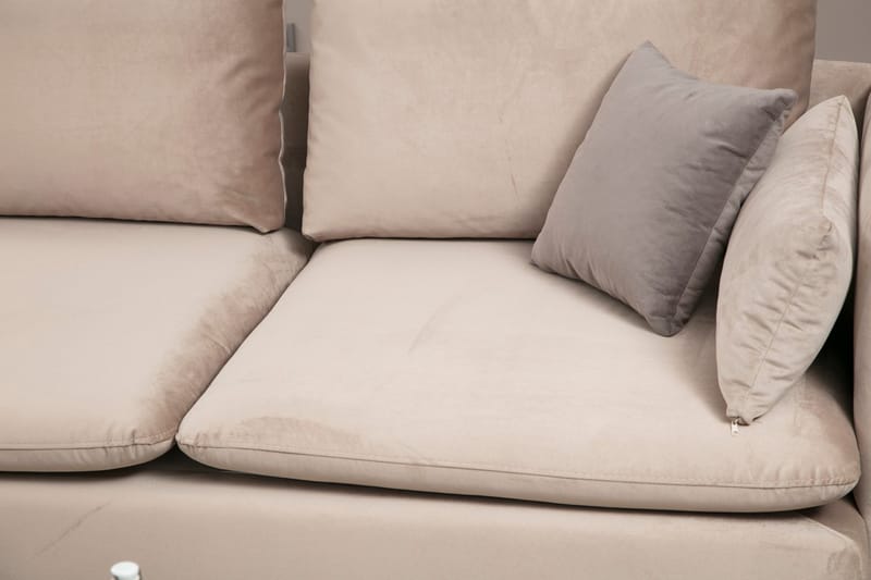 Luces Vänster L-formad Divansoffa med Schäslong 289 cm i Tyg - Beige - Möbler - Soffa - Divansoffa & schäslongsoffa