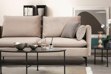Luces Vänster L-formad Divansoffa med Schäslong 289 cm i Tyg - Beige - Möbler - Soffa - Divansoffa & schäslongsoffa
