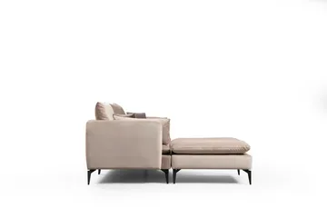 Luces Vänster L-formad Divansoffa med Schäslong 289 cm i Tyg - Beige - Möbler - Soffa - Divansoffa & schäslongsoffa