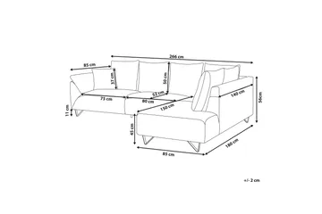 Lunnera 4-sits Hörnsoffa Vänster - Grå - Möbler - Soffa - Divansoffa & schäslongsoffa - 4 sits soffa med divan