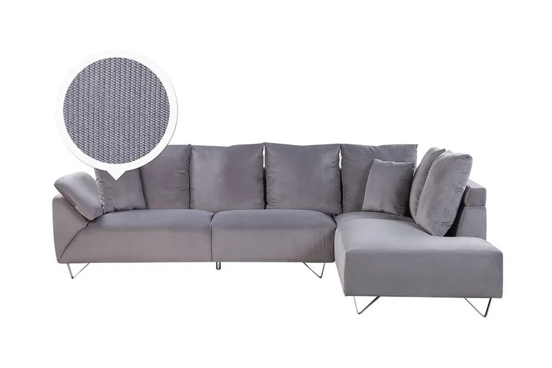 Lunnera 4-sits Hörnsoffa Vänster - Grå - Möbler - Soffa - Divansoffa & schäslongsoffa - 4 sits soffa med divan